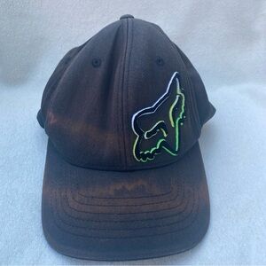 Fox Black Hat with Neon Green & White Fox Head Logo